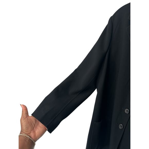 Michael Kors Black Business Career Office Work Wool Blend Blazer Size 14 - Picture 7 of 13